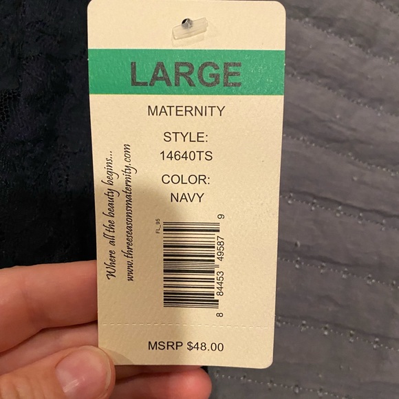 Large Navy lace maternity dress - Picture 4 of 4